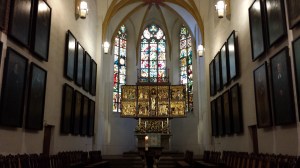 The altar inside St. Thomas Church, Leipzig